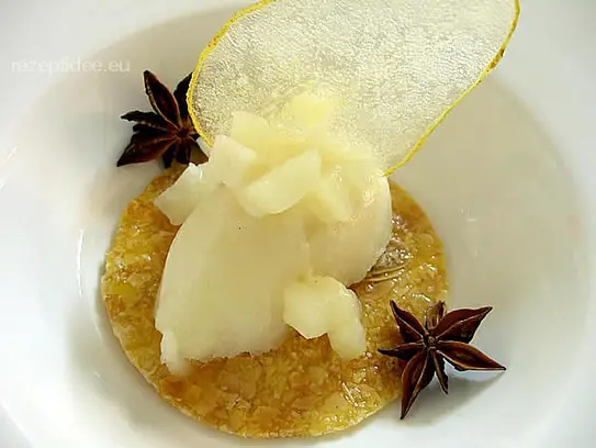 Sorbet von der Birne und Calvados